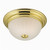 Volume V7732-2 - Polished Brass Ceiling Light Fixture - Frosted Melon Glass