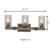  Volume Lighting V4373-84 Indoor Black Walnut Bath or Vanity Light Bar