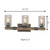 Volume Lighting V4373-84 Indoor Black Walnut Bath or Vanity Light Bar