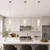 Volume Lighting V2454-33 - Brushed Nickel Mini Pendant - White Frit Glass Cylinder