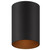 Volume V9615-5 Black Aluminum Flush Mount Cylinder