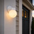Volume V1527-6 - Basic White Globe Outdoor Porch Wall Light