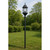 Volume V8126-5 - Black Outdoor Post Mount Lantern - Cast Aluminum