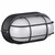 Volume Lighting V8860-5 - Black Oval Caged Outdoor Bulkhead Light - Frosted Glass