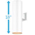 Volume Lighting V9636-6 - 18 in High White Outdoor Up and Down Cylinder Wall Light