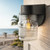 Volume Lighting V9722-5 - Black Outdoor Jelly Jar Wall Light - Clear Ribbed Glass