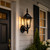 Volume V9820-5 - Black Outdoor Coach Light Sconce - Clear Glass