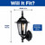 Volume V9820-5 - Black Outdoor Coach Light Sconce - Clear Glass