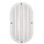 Incon Lighting Oval Outdoor Plastic Bulkhead Wall Light Fixture with White Finish 