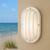 White Nautical Oval Bulkhead Wall Fixture with Protective Grill Design 