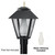  Wave Lighting 112LR Colonial Black Outdoor Integrated LED Post Top 