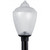 Wave Lighting 8018CL - Clear Textured Acrylic Flame Tip Acorn Post Top Fixture - Black Fitter
