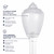 Wave Lighting 8018CL - Clear Textured Acrylic Flame Tip Acorn Post Top Fixture