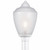 Wave Lighting 8018CL - Clear Textured Acrylic Flame Tip Acorn Post Top Fixture - 3 Inch Pole Fit 