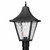 Wave Lighting 610 Vanguard - Black Tapered Post Top Lantern with clear diamond  Lens - 3 Inch Pole Fit 