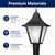 Wave Lighting 610 Vanguard - Black Tapered Post Top Lantern Quality infographic