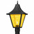 Wave Lighting 610 Vanguard - Black Tapered Post Top Lantern - 3 Inch Pole Fit 