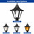 Wave Lighting 612 Vanguard - Black Outdoor Post Top Lantern with Glass Chimney 