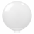 12" White Globe Post Top Light Fixture - White Fitter - Outdoor