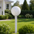12" White Globe Post Top Light Fixture - White Fitter - Outdoor