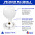 12" White Globe Post Top Light Fixture - White Fitter - Outdoor 