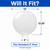 12" White Globe Post Top Light Fixture - White Fitter - Outdoor 