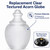 16" Clear Textured Post Top Acorn with 5.25" Neckless Opening 
