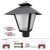 Incon Lighting Super Bright LED Outdoor Black Coach Lantern Post Top Light 
