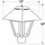 Incon Lighting High Lumen LED White Outdoor Coach Lantern Post Top Light 