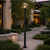 12" Clear Acrylic Globe Post Top Light Fixture - Black Base - Fits 3 Inch Pole 