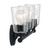 Nuvo 60-7283 - Matte Black Indoor Vanity Light - 60W 