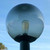 12" Smoke Globe Post Top Light Fixture for 3" Pole