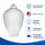 17" Clear Acorn Street Plastic Light Globe with 4" Neck - 88067-CL-4F