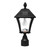 Gama Sonic Solar Lighting Baytown Bulb Solar Lamp - Wall/Pier/3" Fitter Mounts - Black 