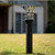 Gama Sonic Solar Lighting Black Stainless Steel Bollard Solar Light w/EZ Anchor 