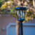 Gama Sonic Solar Lighting Victorian Bulb Solar Lamp Post w/GS Solar Light Bulb - Single Lamp - Black 