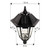 Gama Sonic Solar Lighting Windsor Bulb Solar Lamp Post - Single Lamp - Black 