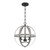 Westinghouse 6110400 - 3-Light Antique Ash Orb Chandelier - 15 in Diameter