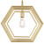 Westinghouse 6351200 - 1-Light Champagne Brass Geometric Pendant - 18-1/4 in Wide - Holly