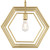 Westinghouse 6351200 - 1-Light Champagne Brass Geometric Pendant - 18-1/4 in Wide - Holly