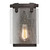 Westinghouse 6352300 - 1-Light Oil Rubbed Bronze Wall Sconce - 12 in High - Clear Seeded Glass