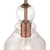 Westinghouse 6356400 - 1-Light Washed Copper Mini Pendant - 7 in Diameter - Clear Seeded Glass