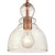 Westinghouse 6356400 - 1-Light Washed Copper Mini Pendant - 7 in Diameter - Clear Seeded Glass
