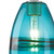 Westinghouse 6366300 - 1-Light Brushed Nickel Turquoise Glass Mini Pendant - 6-1/2 in Diameter