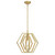 Westinghouse 6369700 - 1-Light Champagne Brass Geometric Pendant - 15-3/4 in Diameter - Holly