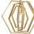 Westinghouse 6369700 - 1-Light Champagne Brass Geometric Pendant - 15-3/4 in Diameter - Holly