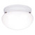 Westinghouse 6669900 - 1-Light White Mushroom Flush Mount - 7-1/4 in Diameter - White Glass