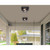 Westinghouse 6114300 - 2-Light Textured Black Outdoor Flush Mount - 12 in Square