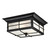 Westinghouse 6204800 - 2-Light Textured Black Outdoor Flush Mount - 11 in Square
