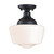 Westinghouse 6578300 - 1-Light Textured Black Schoolhouse Outdoor Semi-Flush Mount